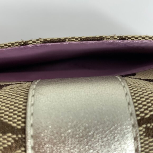 Coach Hampton Signatural Wallet Signature C Canvas Wallet - Silver/Khaki EUC - Picture 7 of 10